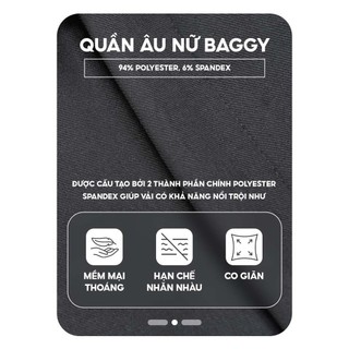 [SALE OFF] Quần Âu Nữ Yody cạp liền quần dài dáng baggy sang trọng thoải mái mềm mại QAN6226