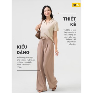 [SALE OFF] Quần Dài YODY Dáng Suông Dây Rút Eo Súp Kép, co giãn nhẹ,ít nhăn, dễ phối đồ WCTR25S018