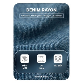 Quần jeans nam YODY dáng slim fit can túi sau MCJE25A152