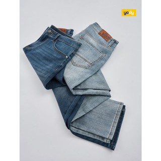 Quần jeans nam YODY dáng slim fit can túi sau MCJE25A152