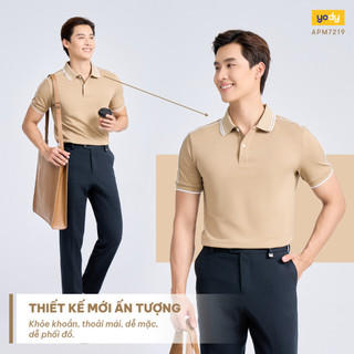 Áo polo nam Yody bo kẻ cổ trẻ trung năng động khử mùi hôi co giãn thoải mái APM7219 MCPO25A222