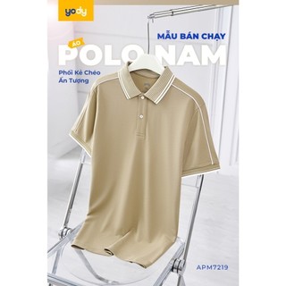 Áo polo nam Yody bo kẻ cổ trẻ trung năng động khử mùi hôi co giãn thoải mái APM7219 MCPO25A222