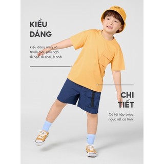 Áo thun bé trai YODY túi hộp Cotton USA single thoáng mát co giãn nhẹ BKTS25S019
