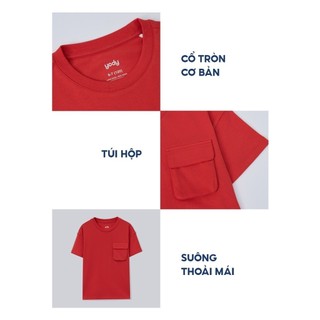 Áo thun bé trai YODY túi hộp Cotton USA single thoáng mát co giãn nhẹ BKTS25S019