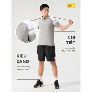 Áo thun polo thể thao nam YODY co giãn thoải mái,áo phông thấm hút tốt SAM7019