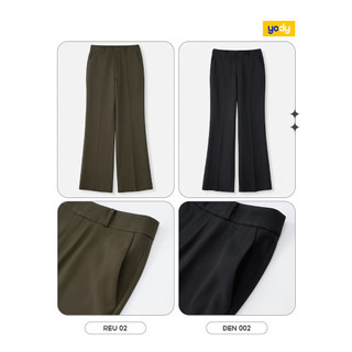 Quần YODY Quần Dài Nữ Ống Loe Dập Chữ  Logo Nổi Thời trang cao cấp  WCTR25S057