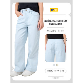 [SALE OFF] Quần jeans cho bé YODY ống suông co giãn nhẹ thoáng khí mềm mại GCJE25S011