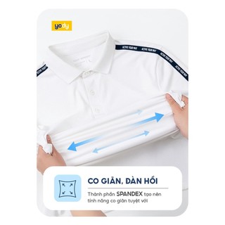 Áo Polo Thể Thao Nam Waffle YODY Phối Dây Dệt Vai, Siêu Co Giãn Chạm Là Mát MAPO25S052