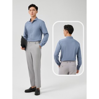 Áo sơ mi nam YODY dài tay, vải mềm mại, co giãn, kháng khuẩn tự nhiên dáng slim fit SMM7025