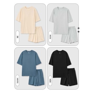 [Đồng giá] Set bộ đồ nam YODY Chất liệu dệt Waffle thoáng mát, mềm mại, thiết kế trẻ trung, basic MCST25S002