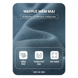 [Đồng giá] Set bộ đồ nam YODY Chất liệu dệt Waffle thoáng mát, mềm mại, thiết kế trẻ trung, basic MCST25S002