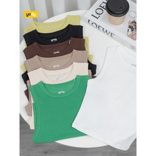 Áo 3 lỗ nữ YODY vải thun rip co dãn, mềm mịn, kiểu dáng trẻ trung, năng động WCTA25S033 cần ẩn