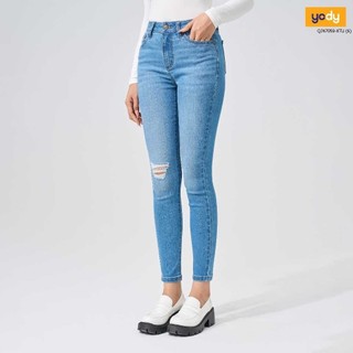 Quần Jean Nữ Skinny YODY Mài Rách Gối Có co giãn nhẹ QJN7059