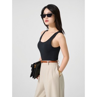 Áo 3 lổ nữ YODY, áo 2 dây nữ cổ rộng kiểu dáng basic MINIMALIST BLN7040