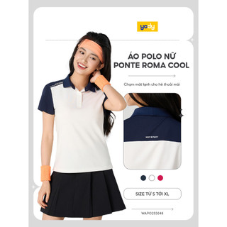 Áo polo nữ Yody ponte roma chạm mát lạnh tức thì trẻ trung thể thao năng động WAPO25S048