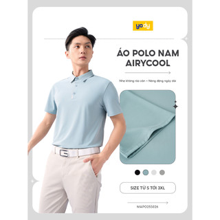 Áo Polo Nam Airycool Ép Seam Lá Cổ  YODY Chất Liệu Mát Mẻ MAPO25S026