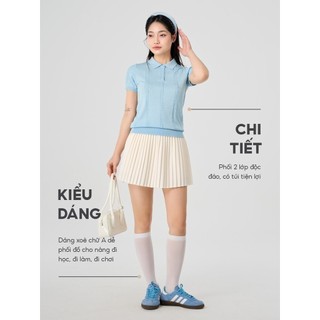 Chân váy xếp ly nữ YODY váy ngắn xoè, có có lớp lót, trẻ trung CVN7166