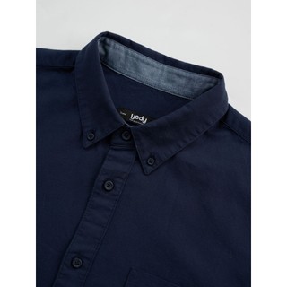 Áo sơ mi nam dài tay YODY có túi ngực mềm mại thoải mái cotton tự nhiên dáng regular fit SMM7086