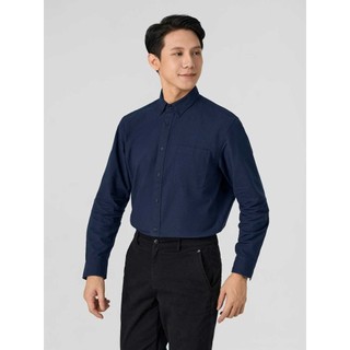 Áo sơ mi nam dài tay YODY có túi ngực mềm mại thoải mái cotton tự nhiên dáng regular fit SMM7086