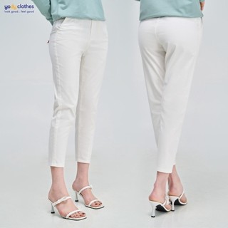 Quần baggy kaki nữ YODY nữ bản lưng cao ống ôm co giãn nhẹ QJN3072