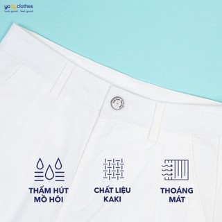 Quần baggy kaki nữ YODY nữ bản lưng cao ống ôm co giãn nhẹ QJN3072