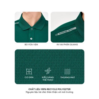 Áo polo nam thể thao YODY in logo ngực thoáng mát, thấm hút mồ hôi SAM6107