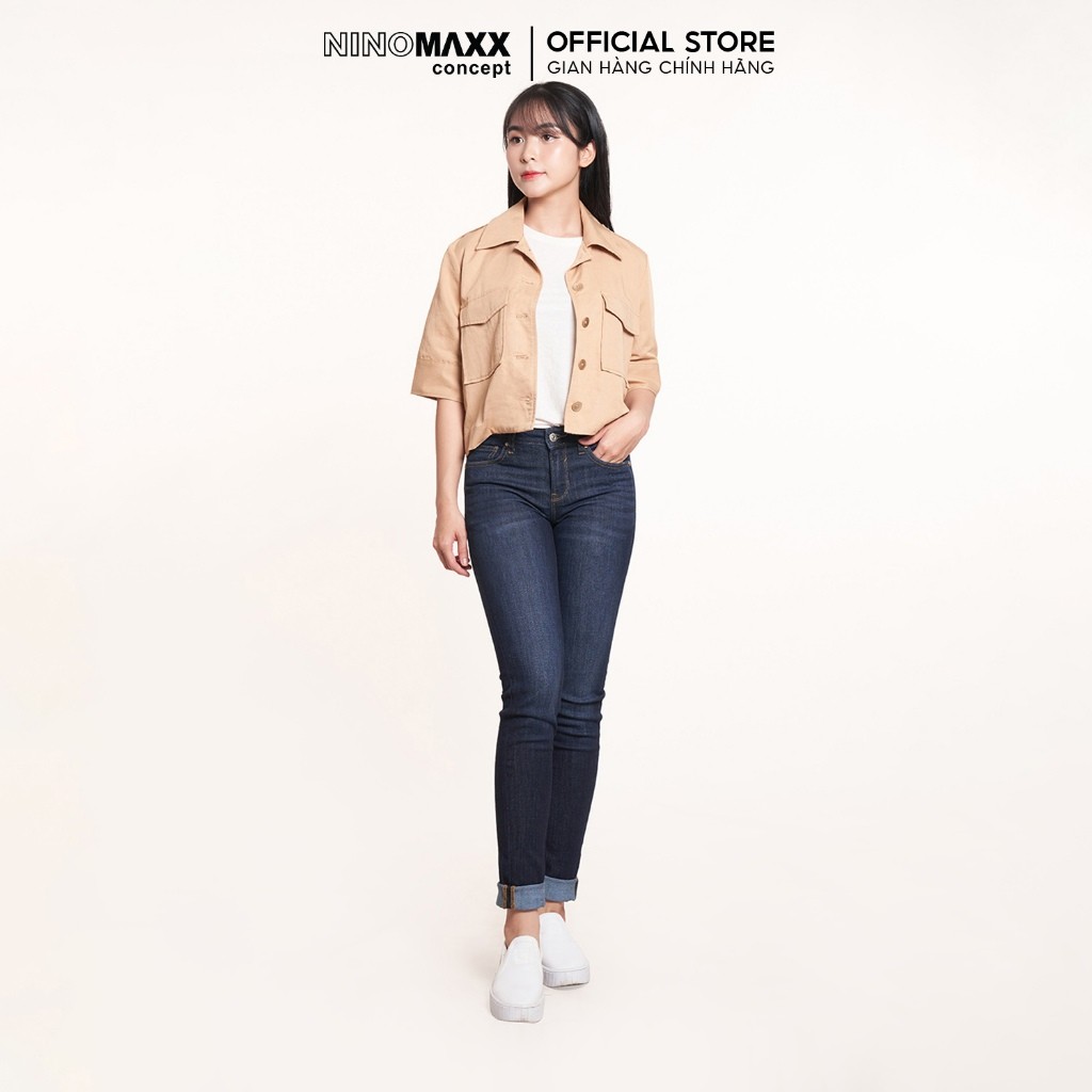 Quần Jean Nữ Dáng Ôm Chất Cotton Co Giãn Thoải Mái N&M Thương Hiệu NINOMAXX 2206051