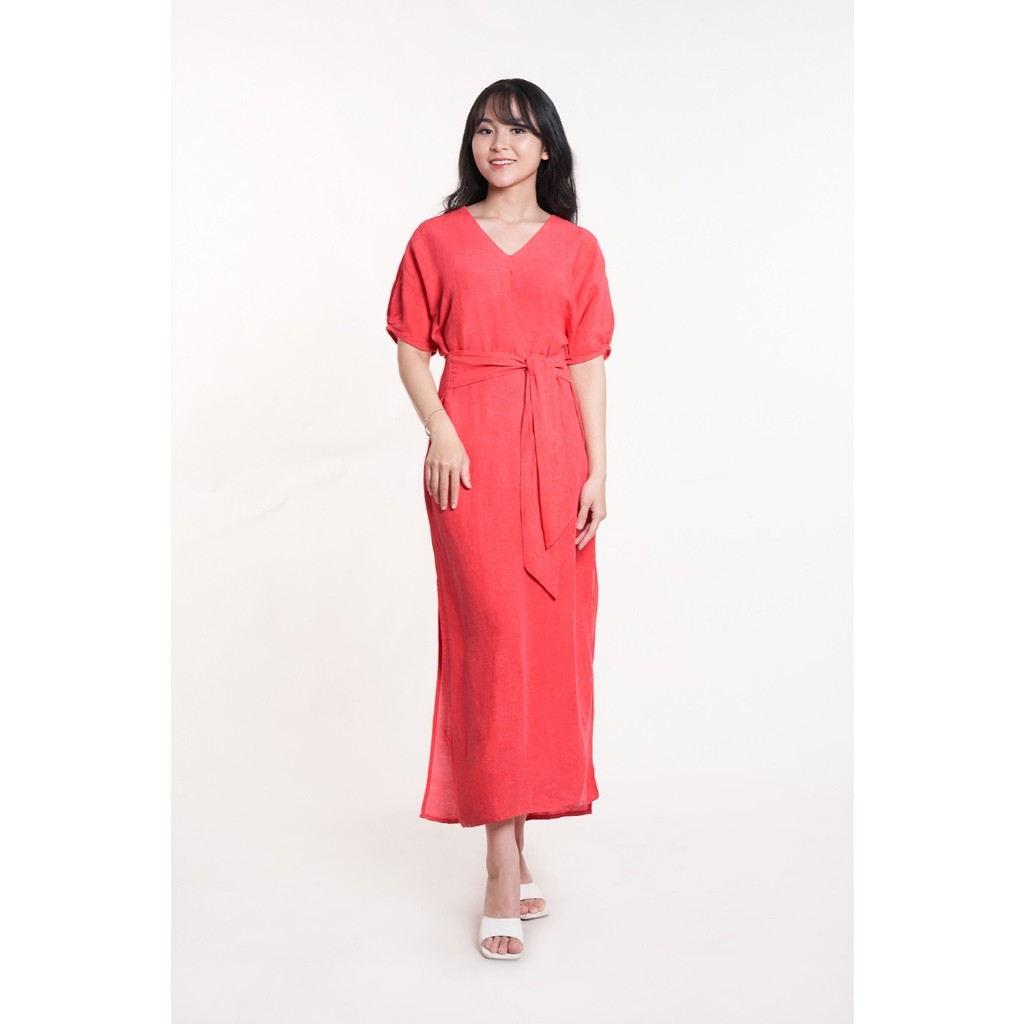 [CÒN SIZE S, M] Đầm Nữ NINOMAXX Đầm Thanh Lịch Dài Qua Gối 2403001