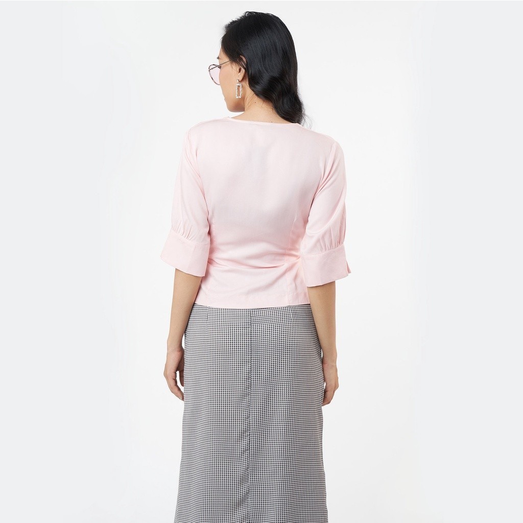 N&M Áo kiểu Nữ tay lửng kèm belt thắt lưng 2103018