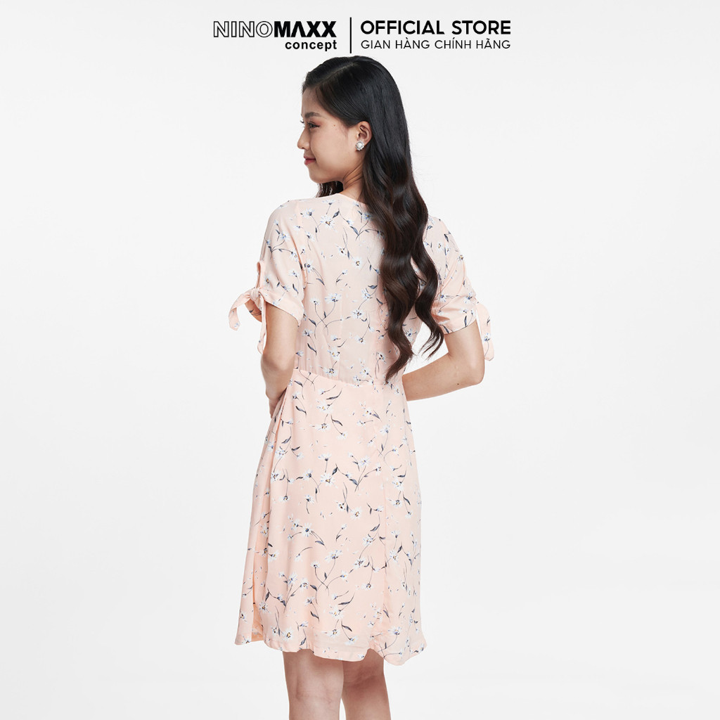 [CÒN SIZE S] N&M Đầm thời trang Nữ in hoạt tiết hoa tay ngắn 1910267