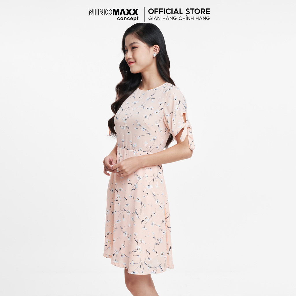 [CÒN SIZE S] N&M Đầm thời trang Nữ in hoạt tiết hoa tay ngắn 1910267