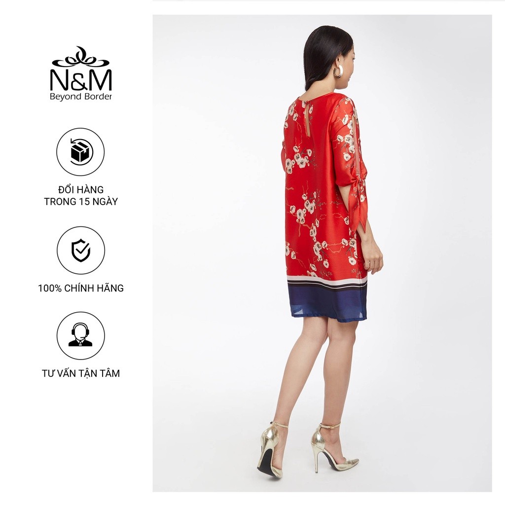 [CÒN SIZE S] Đầm Nữ N&M tay lỡ dáng suông họa tiết hoa nổi bật 1909023