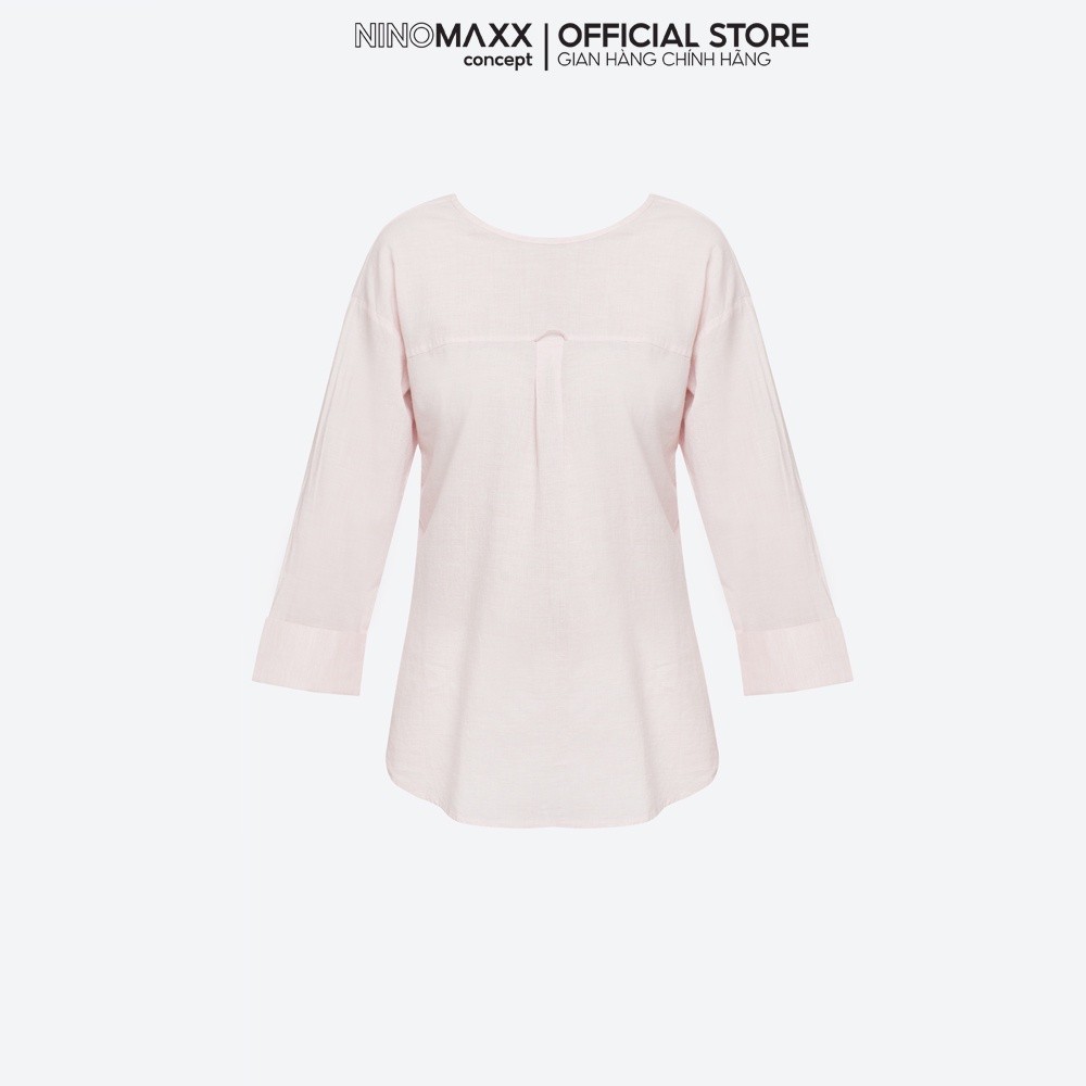 [CÒN SIZE M, L] NINOMAXX Áo Kiểu Nữ Cổ Tròn Lai Bầu 100% cotton 1910030