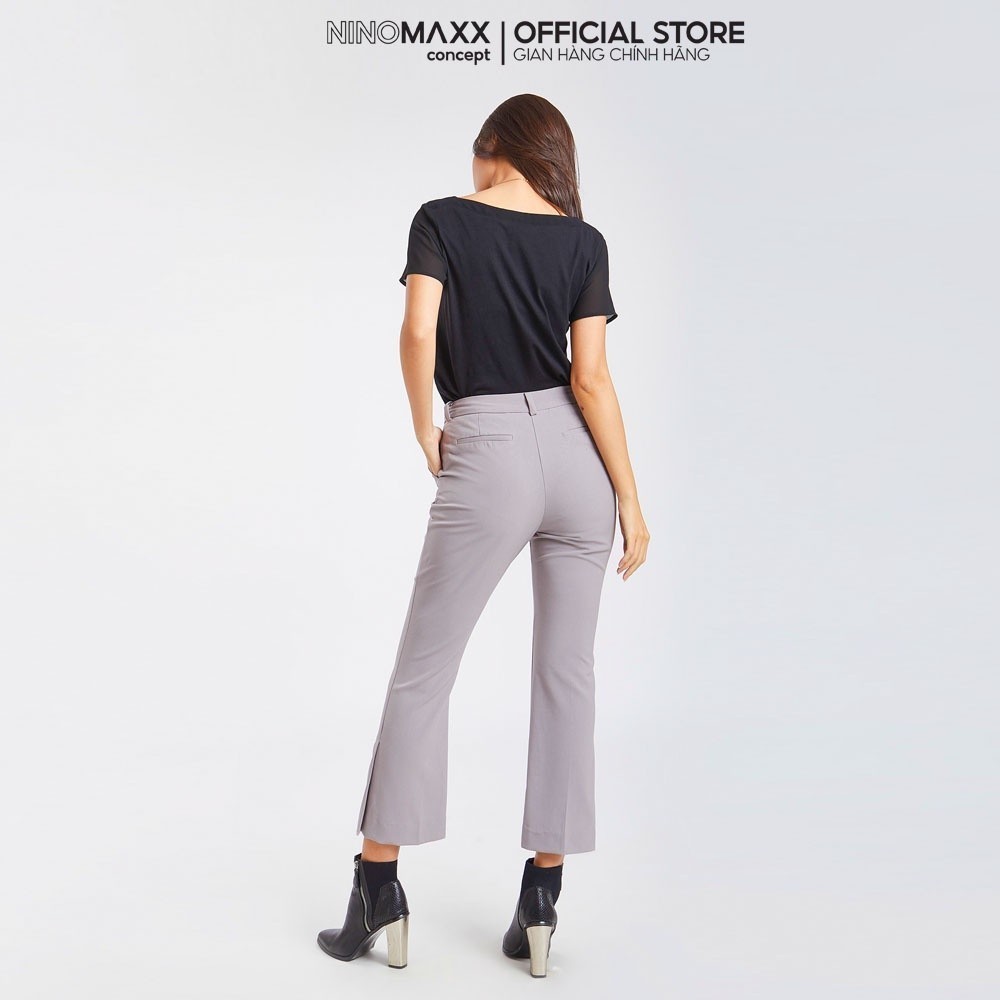 [CÒN SIZE S] Quần Tây Nữ Ống Loe Quần Lửng NINOMAXX Split Trouser N&M 1906069