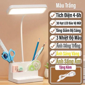 Đèn Để Bàn Học, Đèn Học Sinh, Đèn Led Đọc Sách, Đèn Sạc Pin, Đèn Tích Điện, Đèn Học Để Bàn, Đèn Học Chống Cận Thị
