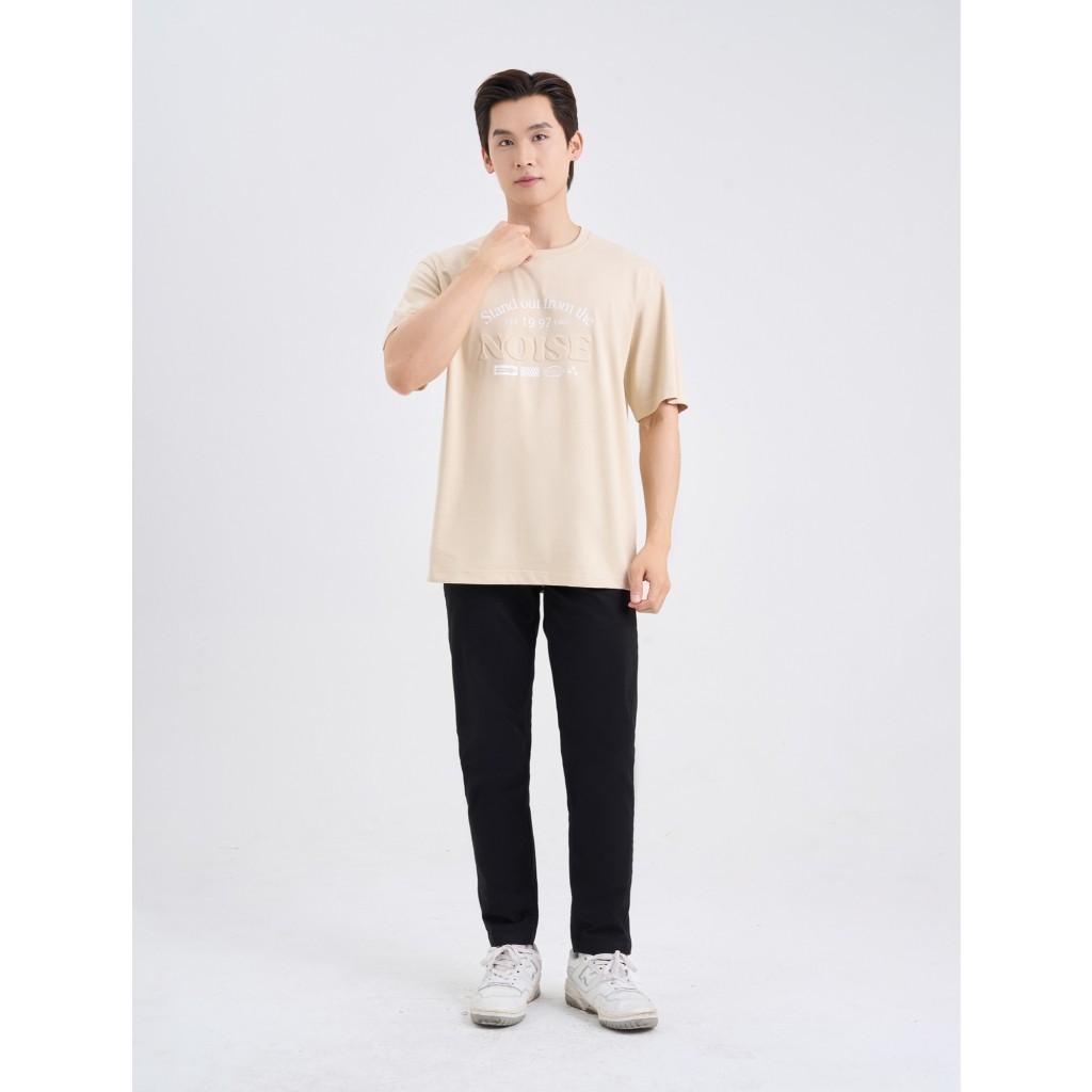 Áo phông nam basic cotton 100% mềm mại CANIFA có hình in nổi 8TS25C002