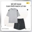 Bộ đồ nam YODY set đồ thun áo phối vai, quần short trẻ trung, vải cotton thoáng mát MCST25S056