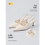 Giày Dép Cao Gót Nữ Yody Mũi Nhọn Phối Gọng Kim Loại WCSE25A005