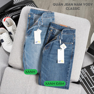 Quần bò nam YODY quần jean Cotton Denim chất liệu co giãn, bền màu, thoải mái TRA - QJM3071