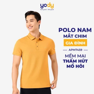 Áo Polo Nam YODY– Vải Cotton Mắt Chim Co Giãn – Thoáng Mát, Chống Nhăn – Áo Thun Có Cổ Nam Thời Trang APM7459