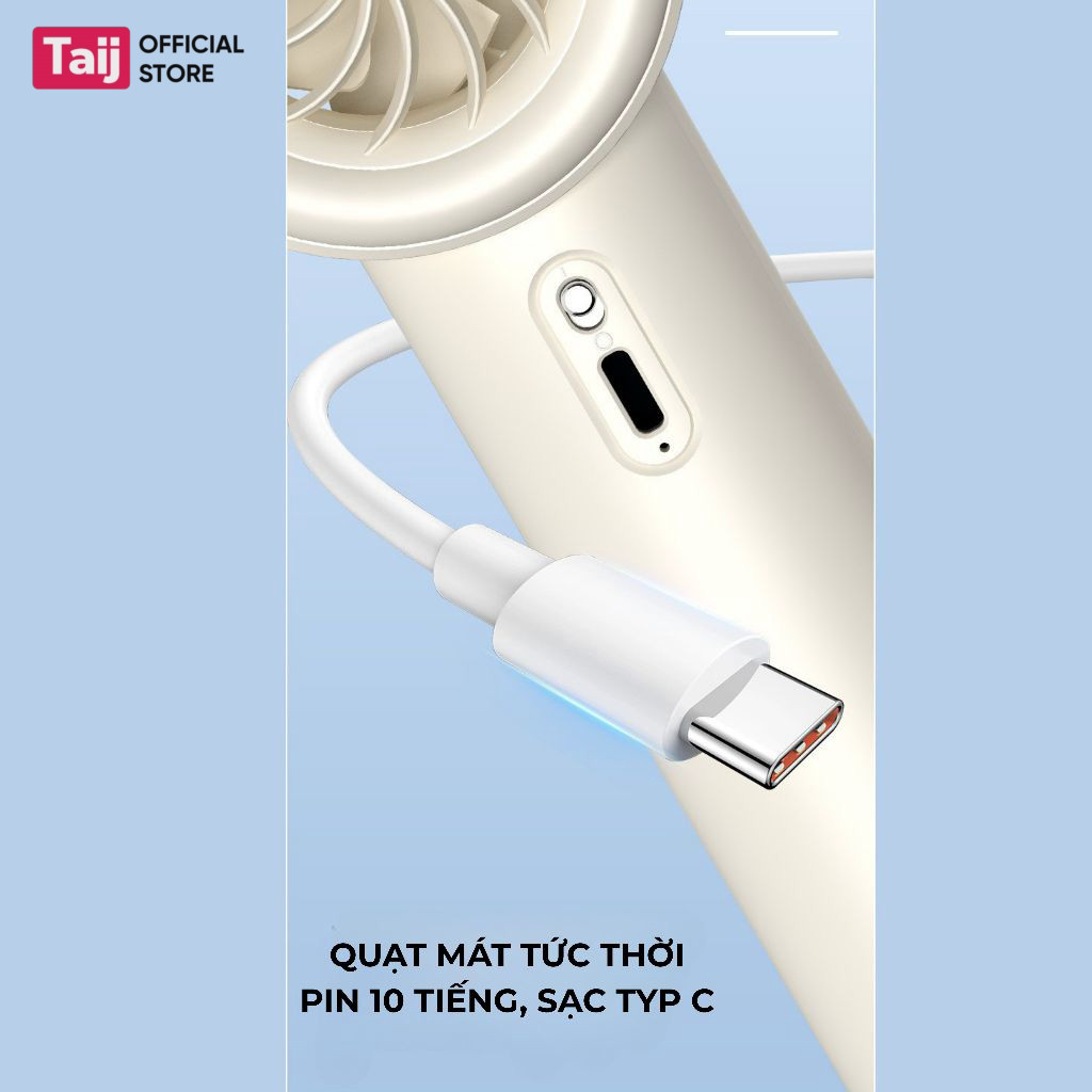 Quạt Cầm Tay Mini Tích Điện Di Động Có Thể Sạc, Tốc Độ Gió Mạnh, Quạt Phản Lực Cầm Tay