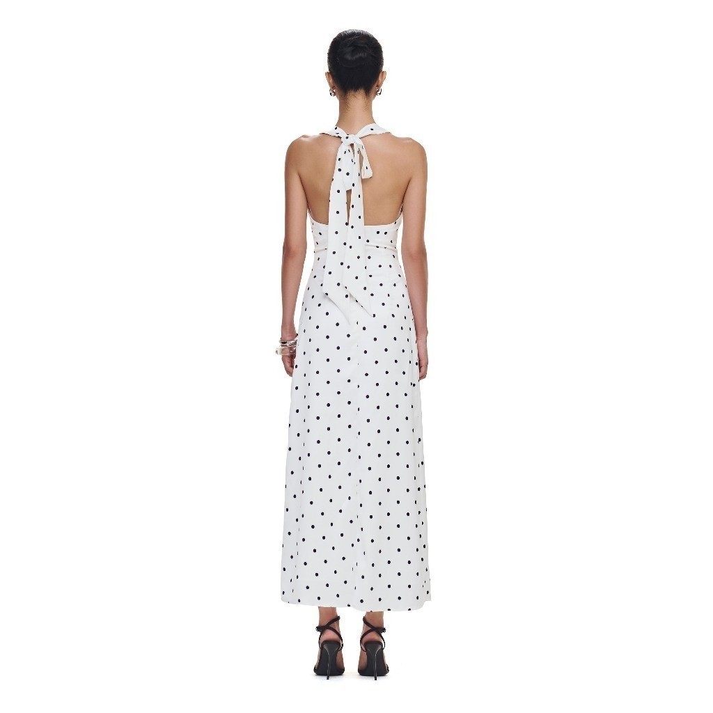RECHIC Đầm cổ yếm Nomi nơ cổ V chiết eo sang trọng quyến rũ | BigBuy360 - bigbuy360.vn