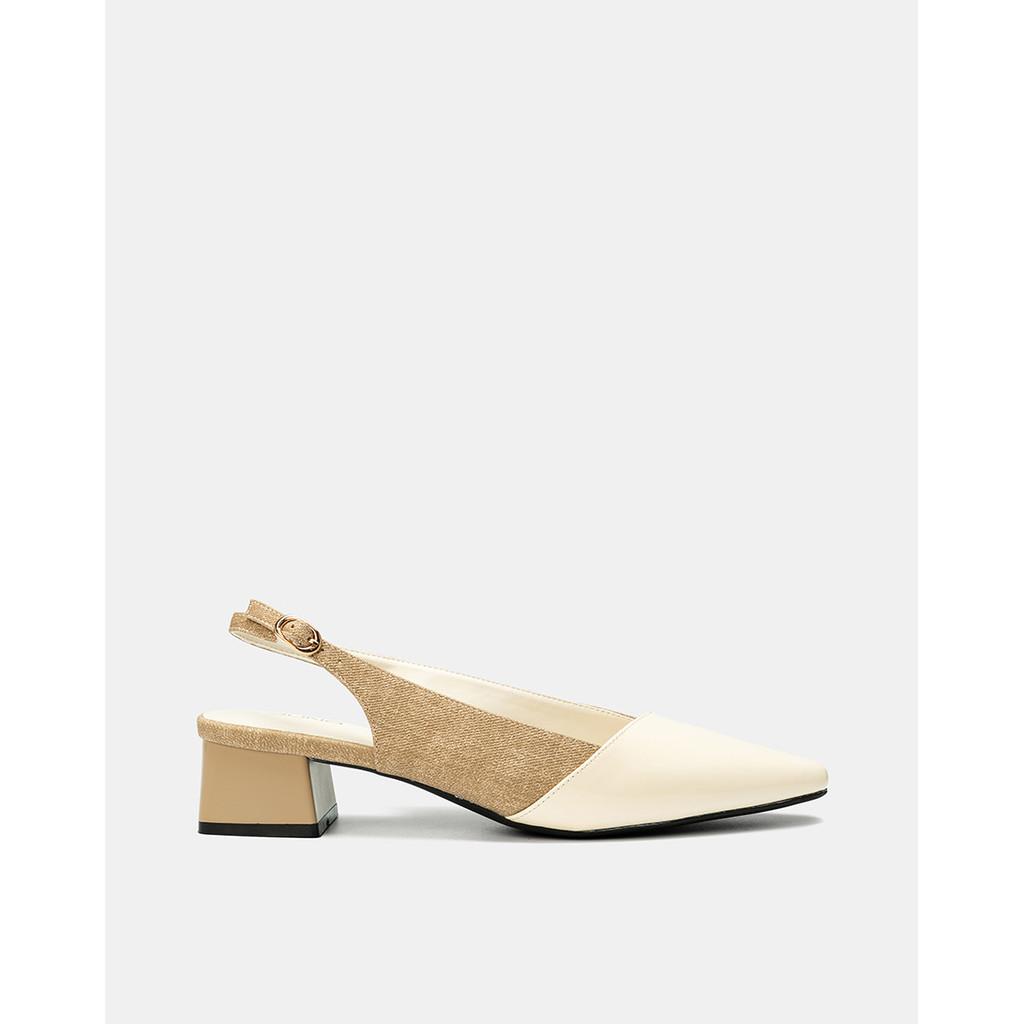 Giày Cao Gót Nữ 5cm Thời Trang JUNO Giày Cao Gót Slingback Đắp Mũi Chéo CG05150