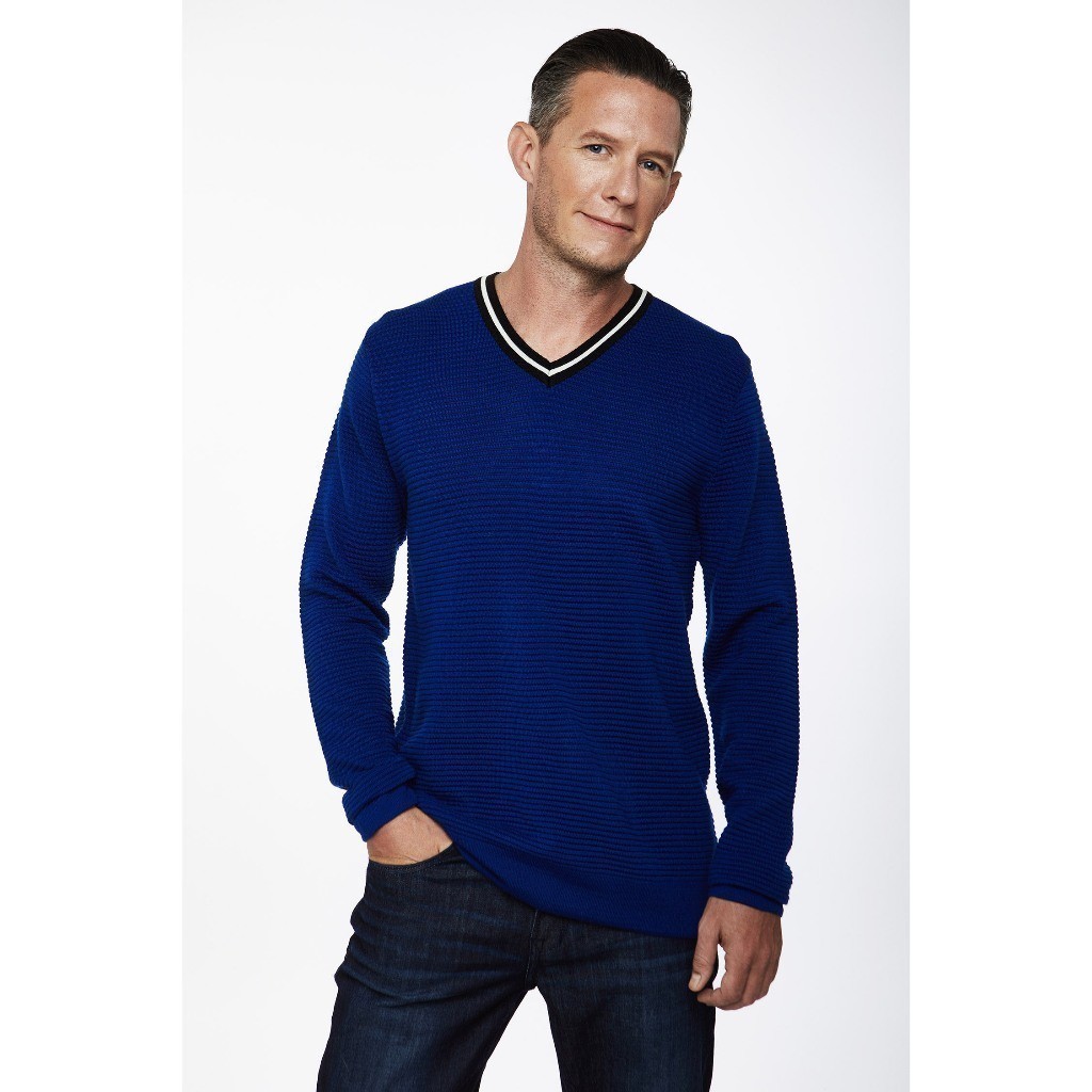 [CÒN XANH DƯƠNG] Áo Sweater Basic Nam Màu Xám và Xanh NINOMAXX N&M 1902079