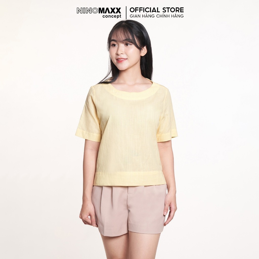 Áo Kiểu Nữ NINOMAXX Vàng Pastel 2409016