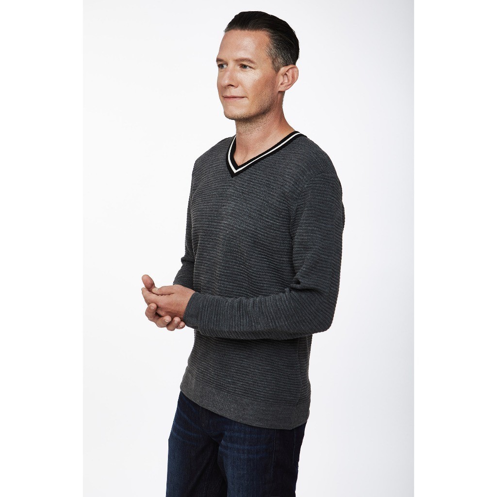 [CÒN XANH DƯƠNG] Áo Sweater Basic Nam Màu Xám và Xanh NINOMAXX N&M 1902079