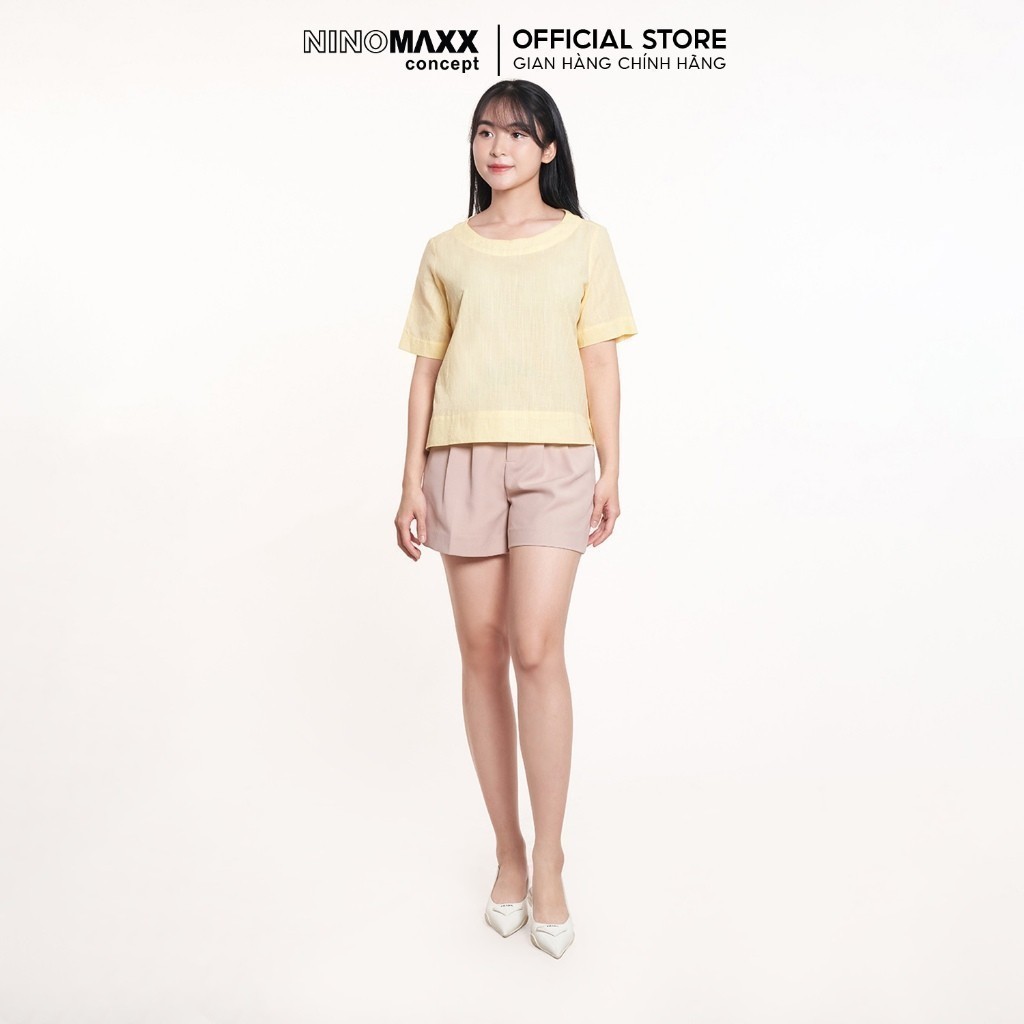 Áo Kiểu Nữ NINOMAXX Vàng Pastel 2409016