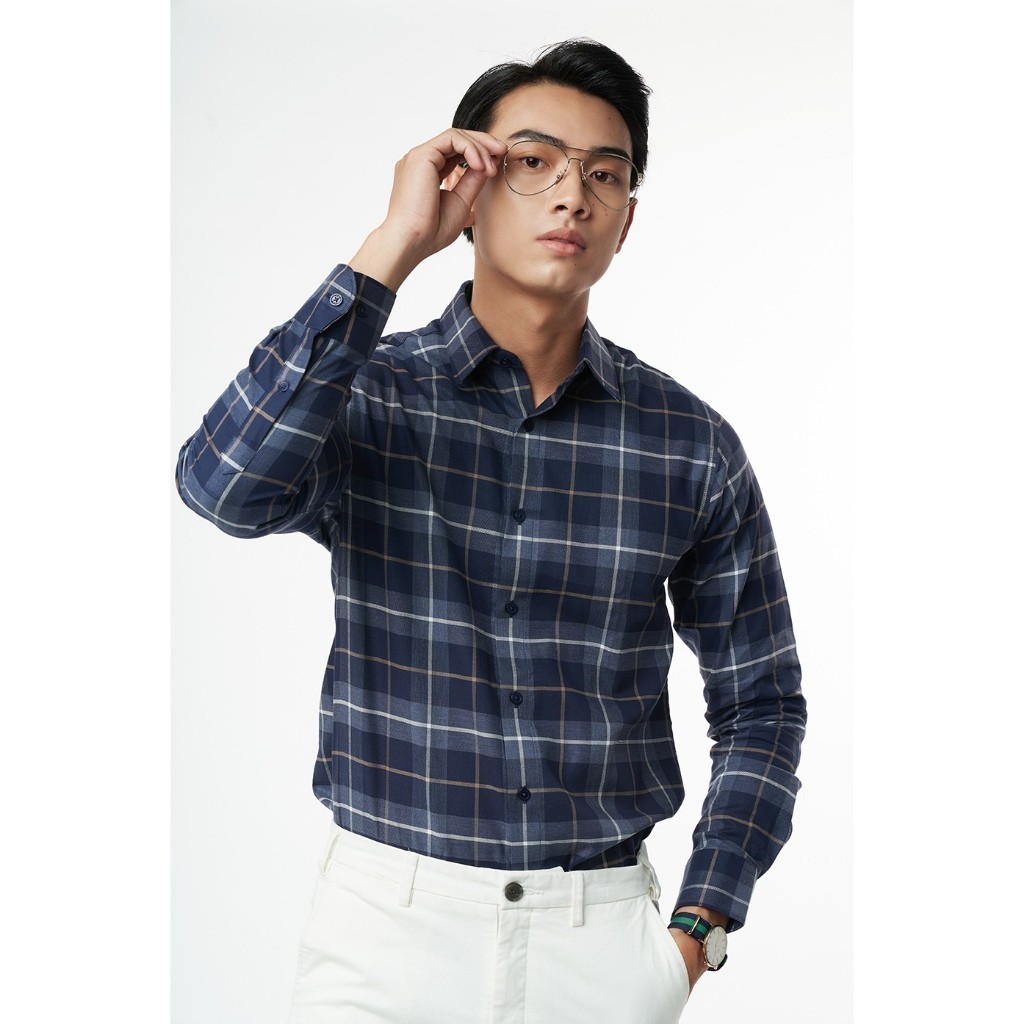 Áo Sơ Mi Nam Caro Tay Dài Cotton NINOMAXX Thương Hiệu N&M 2110032