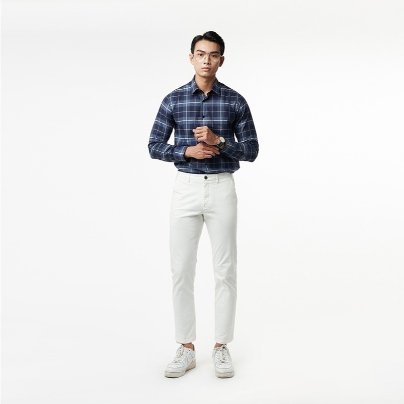 Áo Sơ Mi Nam Caro Tay Dài Cotton NINOMAXX Thương Hiệu N&M 2110032