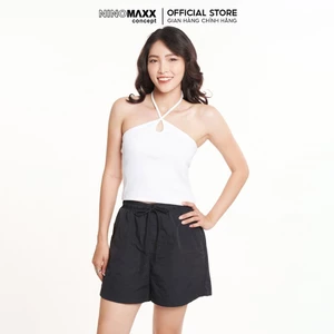 Áo Cổ Yếm Nữ Hở Lưng Cột Dây Chất Cotton Co Giãn NINOMAXX Cotton Gân 2207041